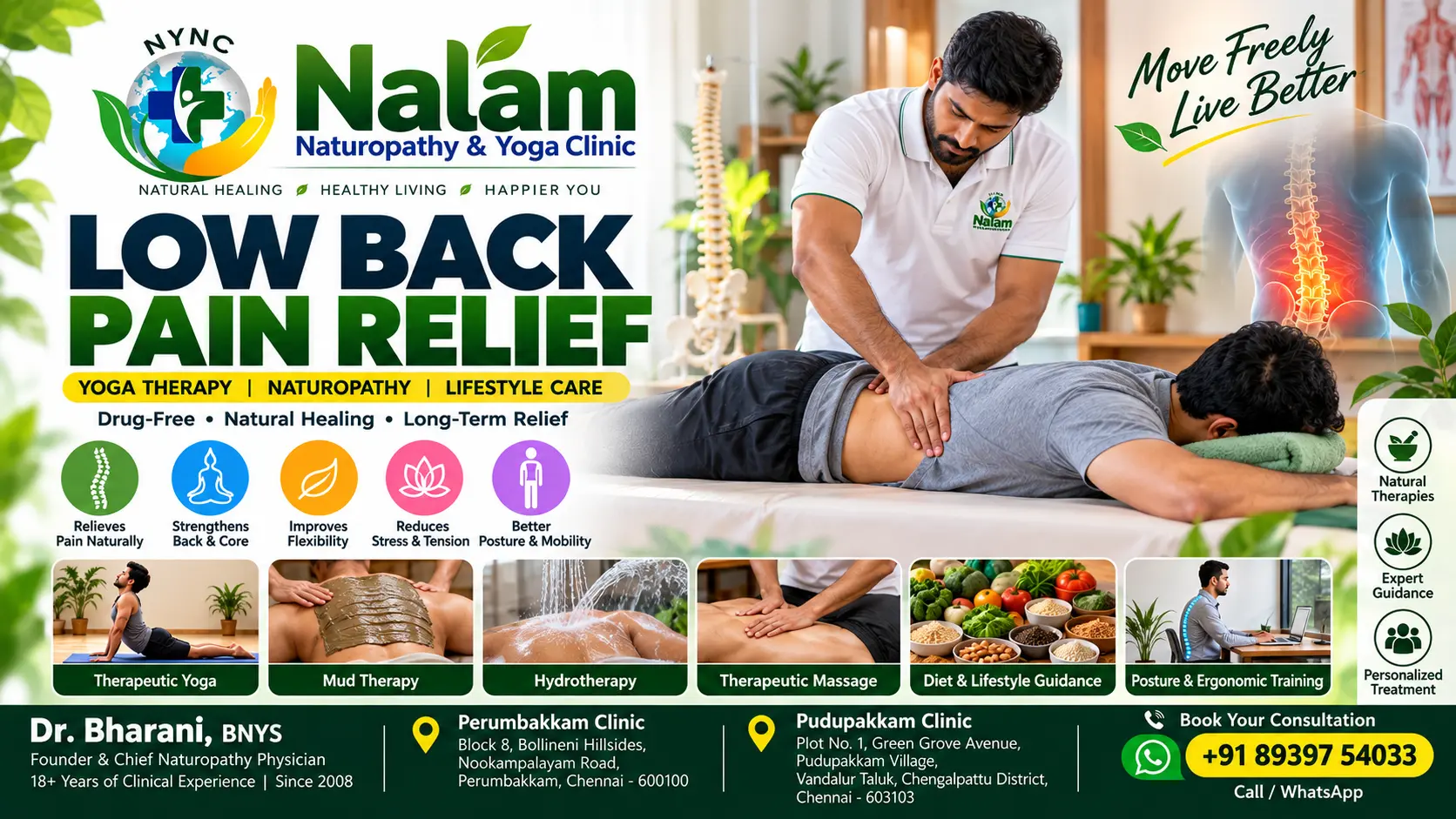 Ease Low Back Pain with Yoga & Naturopathy